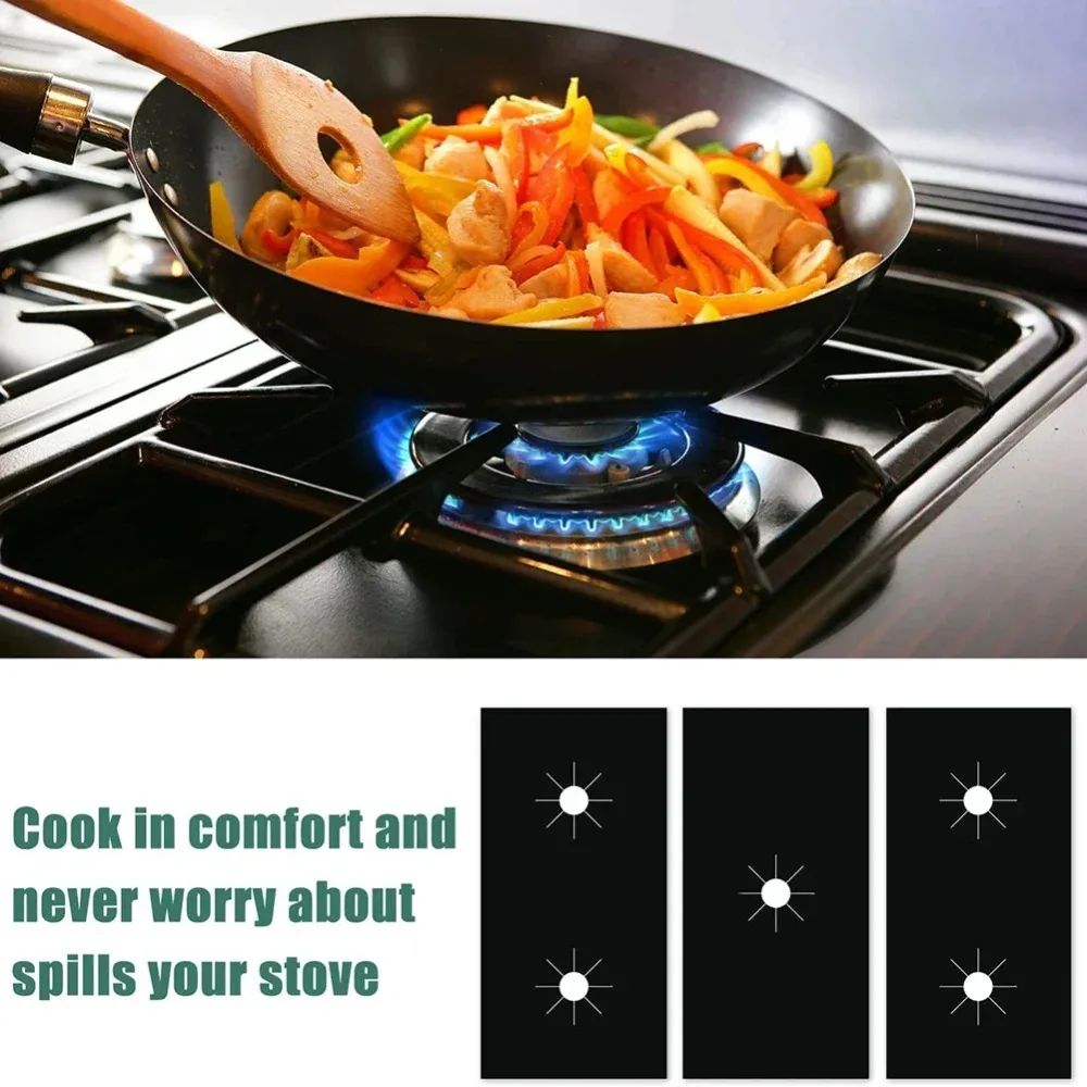 CleanShield Gas Stove Guard Set - Reusable Stove Surface Protection Mats (3-Piece)