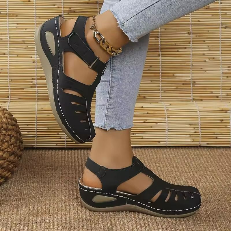 Womens Orthopedic Wedge Sandals with Open Toe and Non-Slip Sole