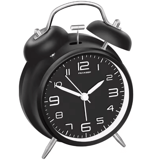 ClassicRing 4-Inch Twin Bell Loud Alarm Clock with Backlight