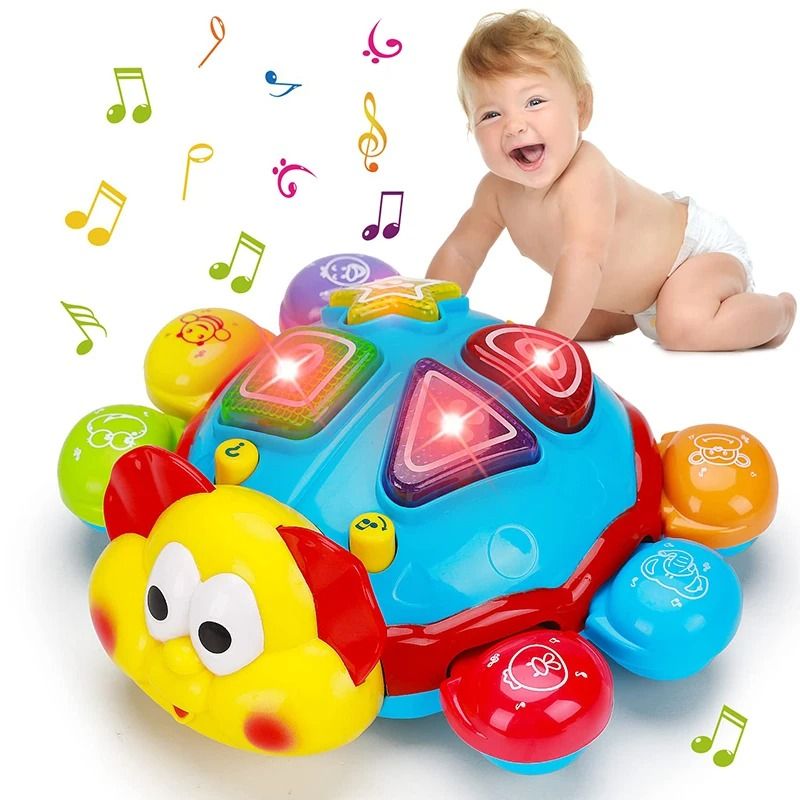 Baby Crawling Toy Musical Walking Light Up Bilingual Learning Toy