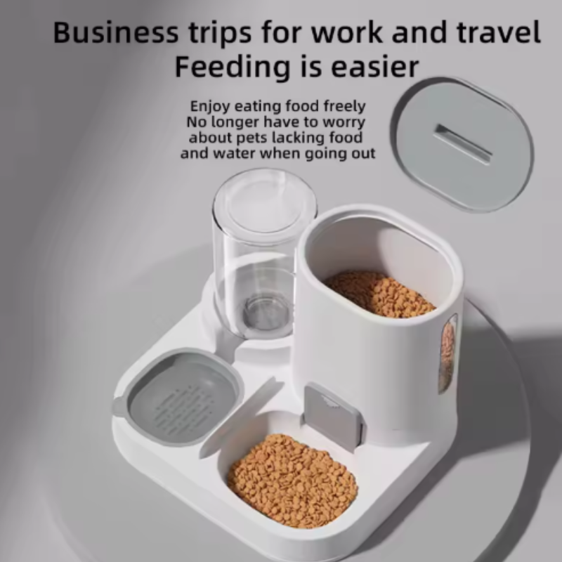 Pet Water Dispenser, Cat Bowl, Smooth Food & Water Supply Dog Bowl, Cat Feeding Water Feeder