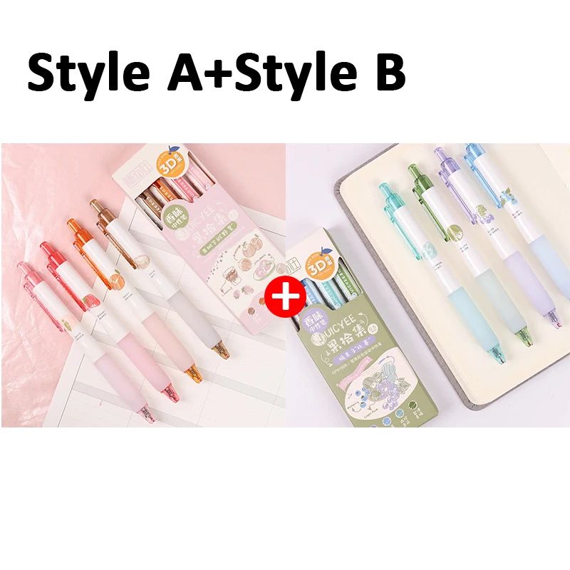 Fruit Scented 3D Gel Pens 0.5mm Smooth Writing Set