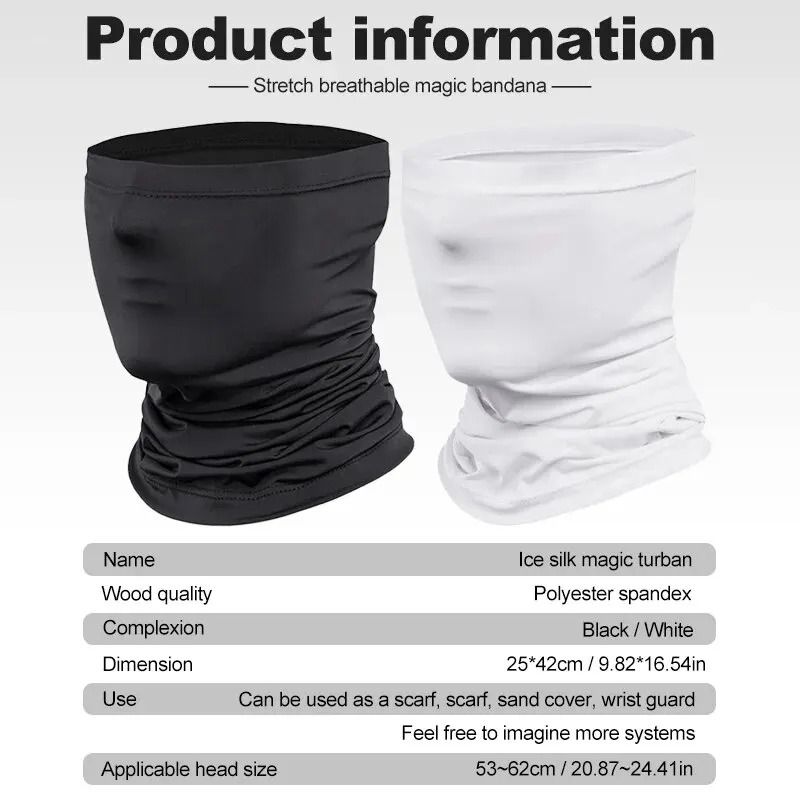 Summer Ice Silk Cycling Face Mask Neck Gaiter