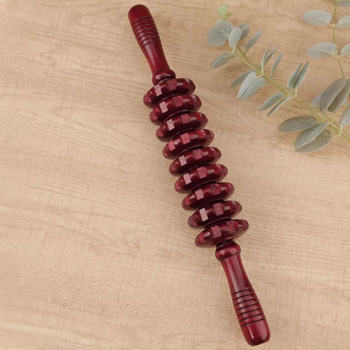Wooden Therapy Massager Roller – Deep Tissue Fascia & Cellulite Relief Stick