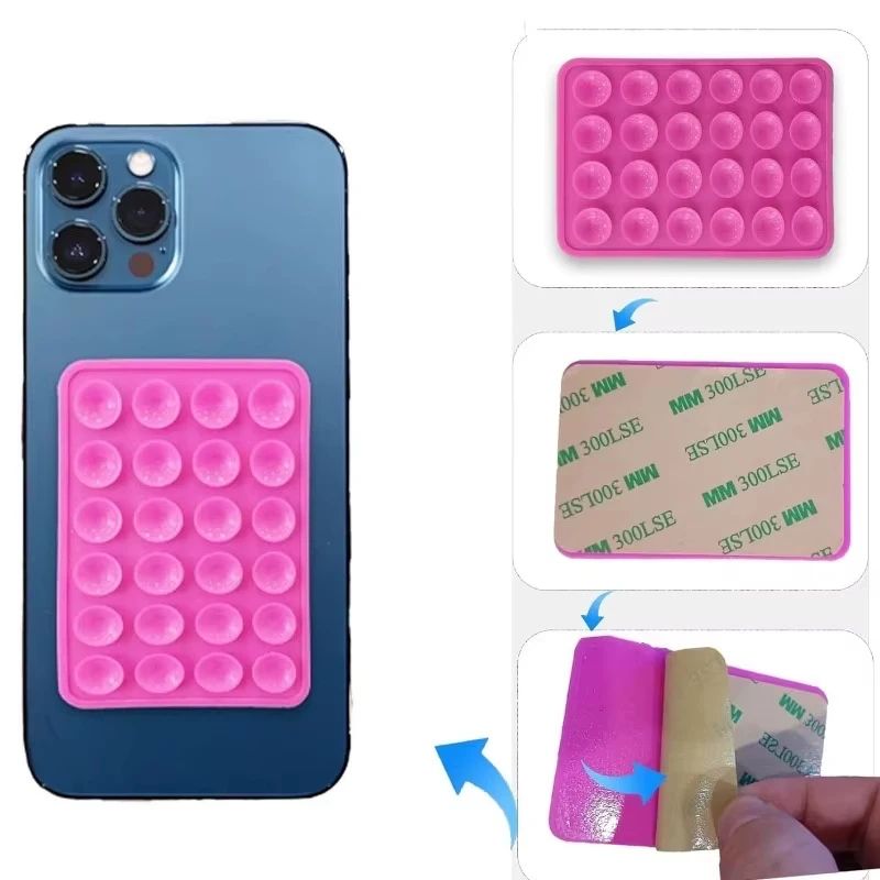 Multifunction Silicone Suction Cup Phone Holder Case – Anti-Slip Stick-On Mobile Mount