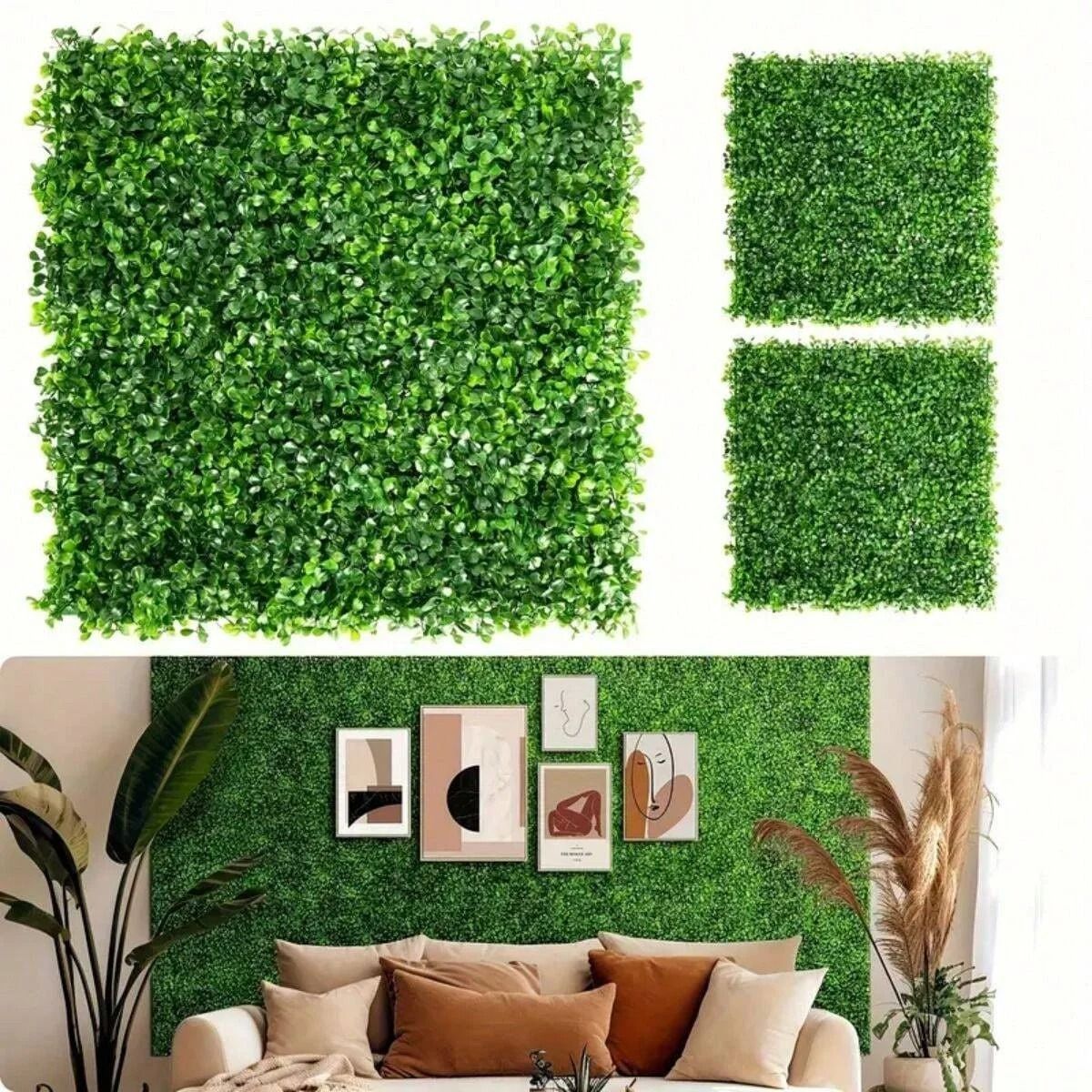 Premium 10-Piece Artificial Boxwood Grass Wall Panels & Greenery Backdrop Set