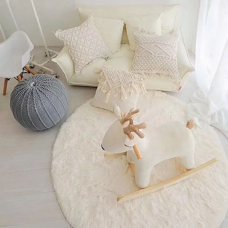 Ultra-Soft Fluffy Round Plush Rug