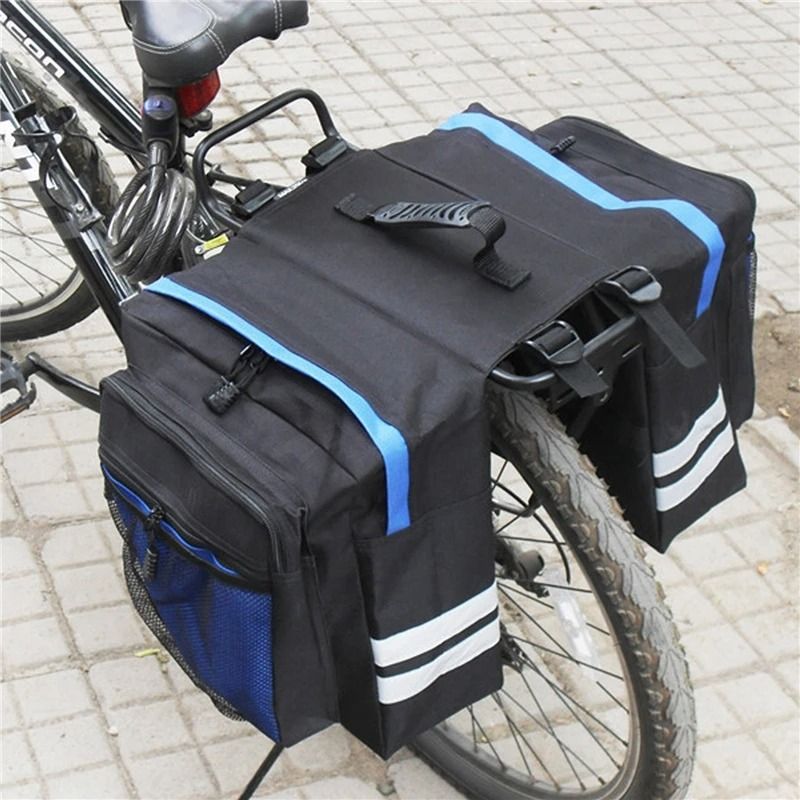 MTB Bicycle Carrier Bag Rear Rack Bike Trunk Bag Luggage Pannier Back Seat Double Side Cycling Bicycle Bag Durable Trave