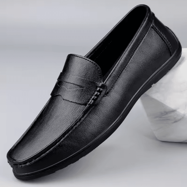 UrbanClassic Men Genuine Leather Loafers Breathable Slip On Casual Boat Shoes