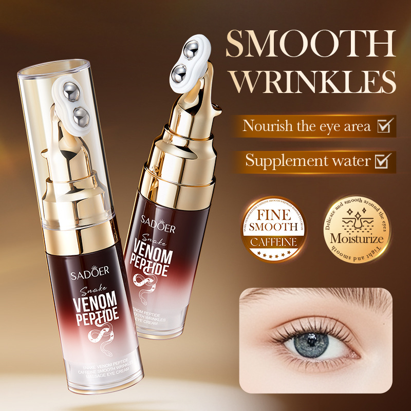 Anti Wrinkle Snake Venom Eye Cream with Roller Ball Caffeine Eye Serum Hydrating Fades Fine Lines Skin Care