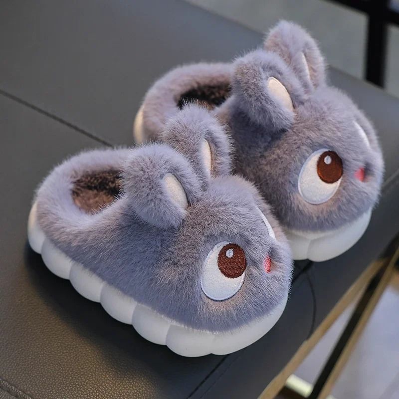 2024 Cute Rabbit Winter Slippers | Children's Fluffy Indoor House Shoes & Thermal Comfort System