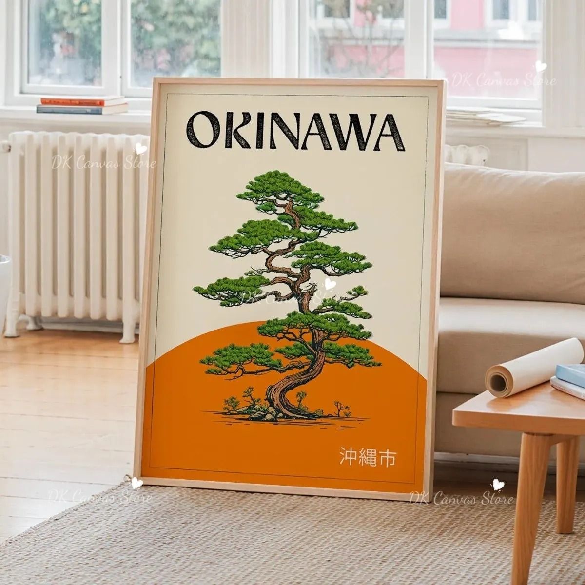 Okinawan Narrative Canvas – High-Definition Japandi Architectural Art