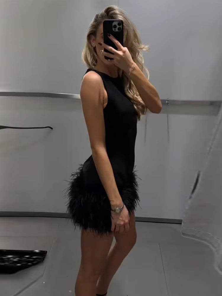 Women Black Sleeveless Corset Dress Woman Off Shoulder, Luxury Short Party Dress for Women