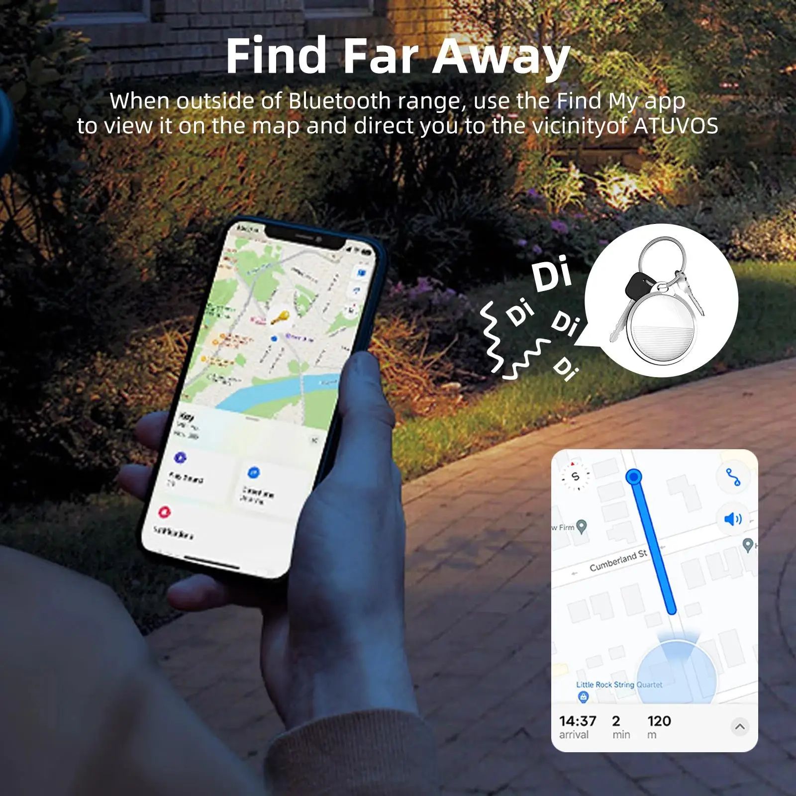 Find My Smart Bluetooth Tracker Tag – Anti-Lost Key Finder & Luggage Tracker for Keys, Pets, Bags