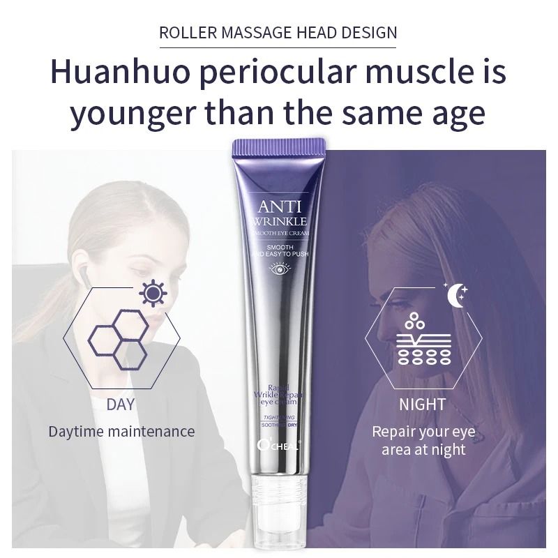 OCHEAL Anti Wrinkle Eye Cream with Roller Hyaluronic Acid Eye Care