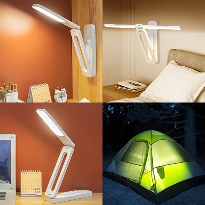 Foldable LED Desk Lamp with Infinite Dimming and Eye Protection Light