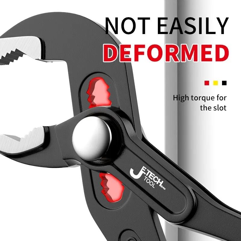 Adjustable Water Pump Pliers with Quick Release and Non Slip Handle