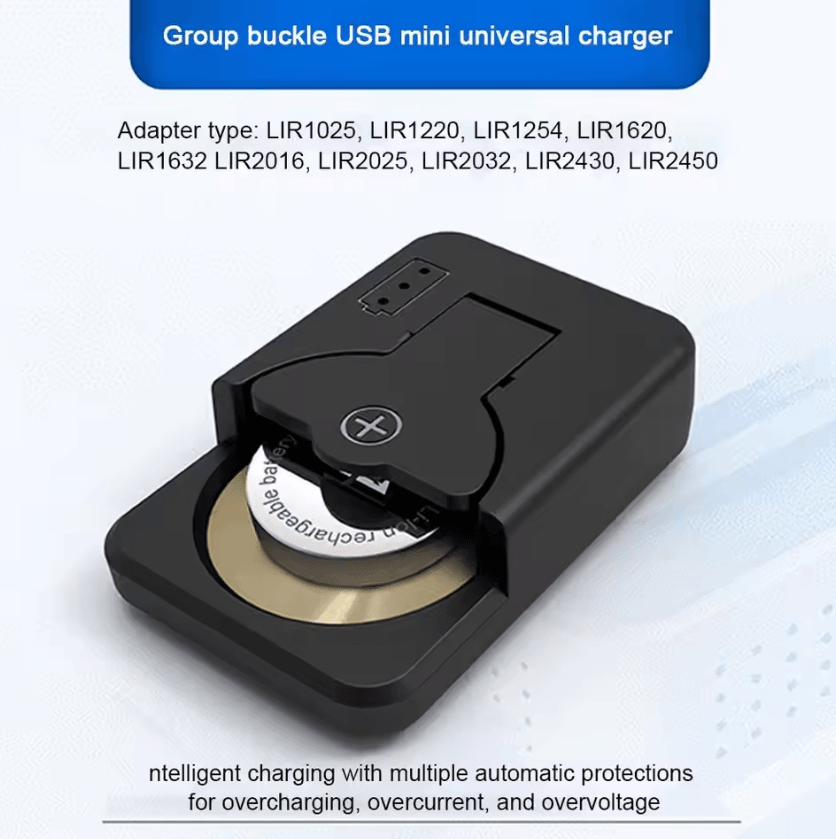 USB-C Rechargeable Lithium Coin Batteries – Smart Button Cell Power for LIR2032/2025/2016
