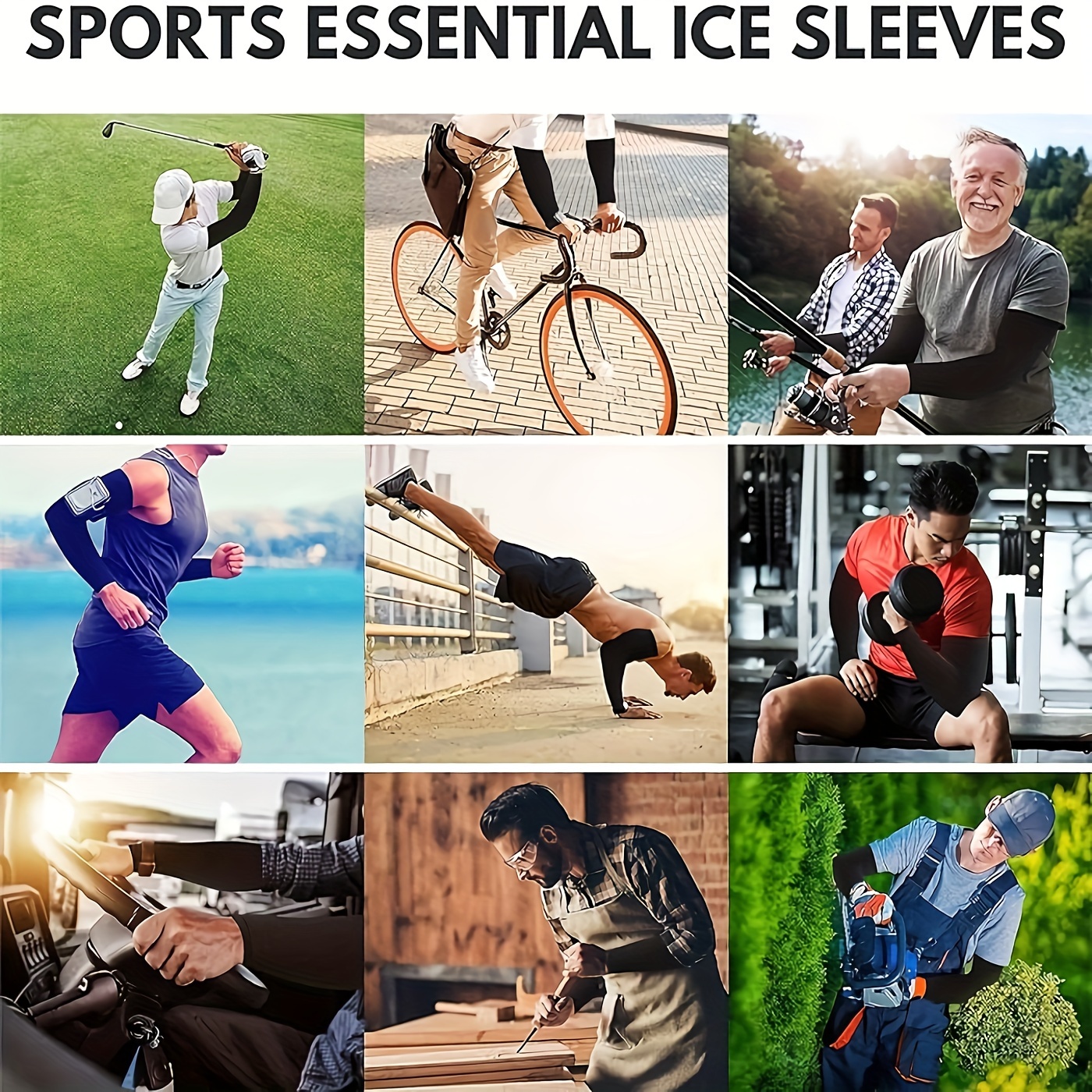 Breathable Cooling Arm Sleeves for Sun Protection, Pack of Unisex UV Arm Covers for Cycling, Running, and Outdoor