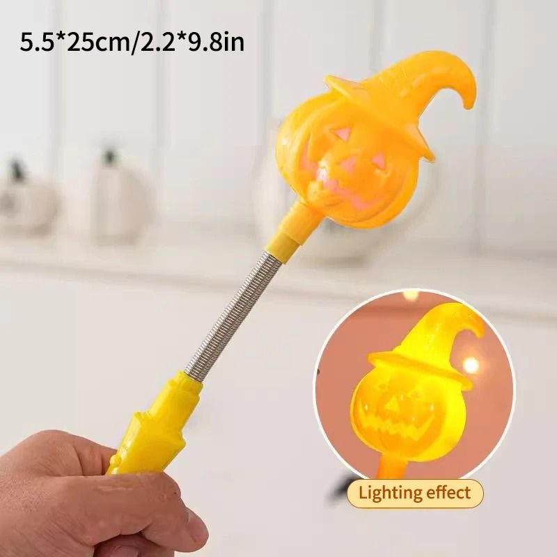 Halloween Pumpkin LED Hand Shaker Flashlight