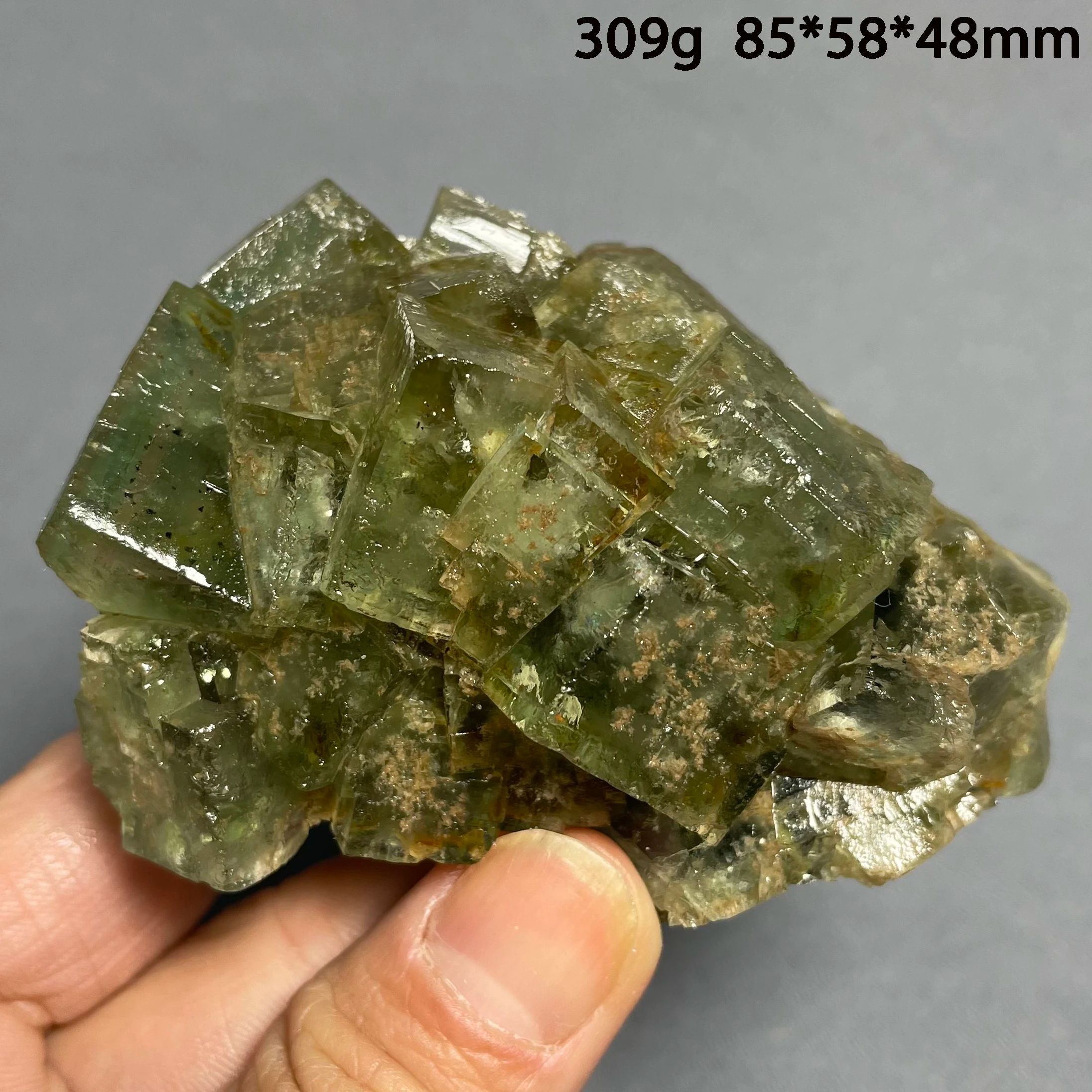 Natural Green Fluorite Crystal Cluster Decorative Stone