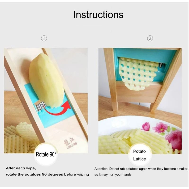 Stainless Steel Potato Grid Cutter and Vegetable Slicer