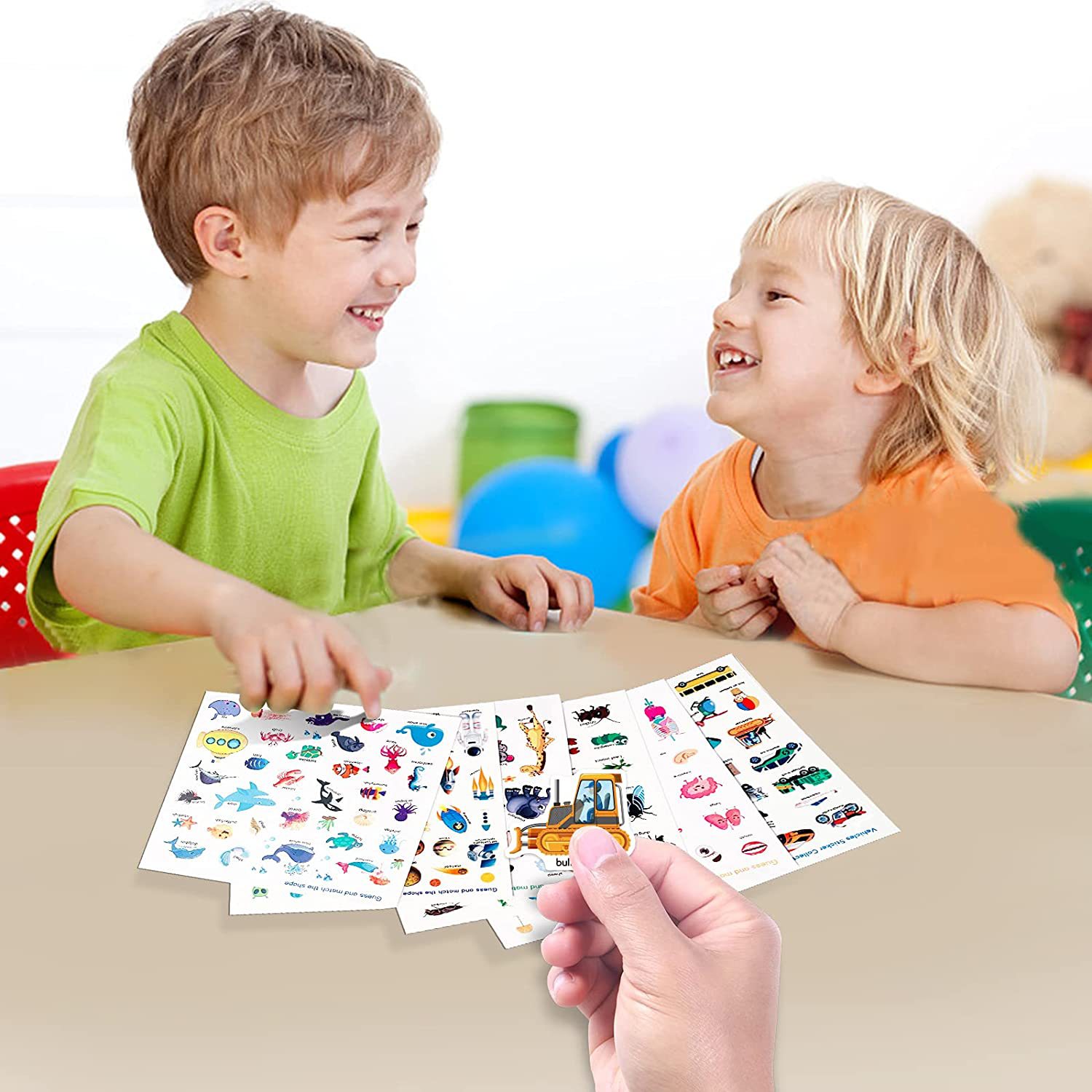 Kids DIY Puzzle Sticker Book, Reusable Scene Cute Cartoon Animal Stickers, Learning Cognition Toys, Back to School Gift