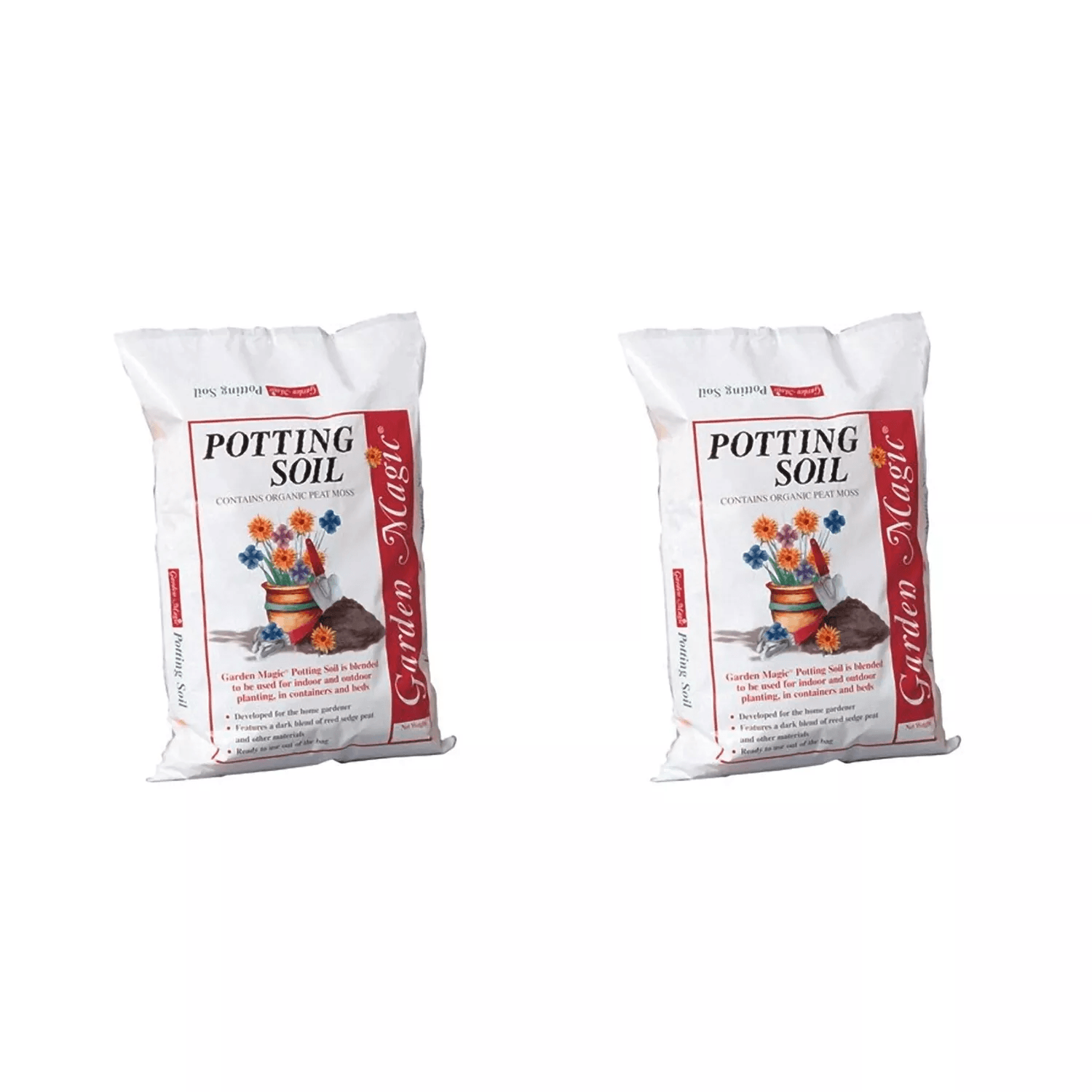 Michigan Peat Garden Magic Potting Soil Mix, Ready-to-Use Indoor & Outdoor Planting Soil, Moisture-Retaining Pound Bag