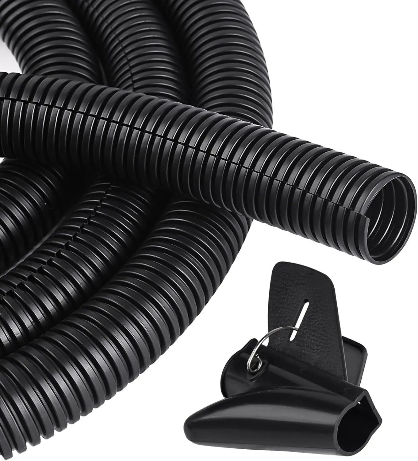 1-1/4 in Flame Retardant Split Wire Loom – High-Performance Flexible Cord Protector with Installation Tool