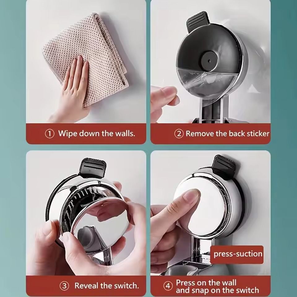 Adjustable Waterproof Shower Head Holder Wall Mount