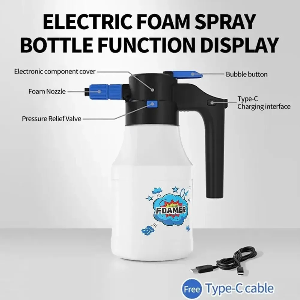 Air Pressure Handheld Car Wash Spray Bottle for Gardening and Flower Watering Foam Pot