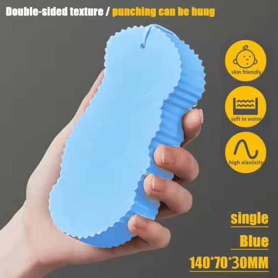 Soft Sponge Body Scrubber – Gentle Exfoliating Bath & Shower Scrub Sponge