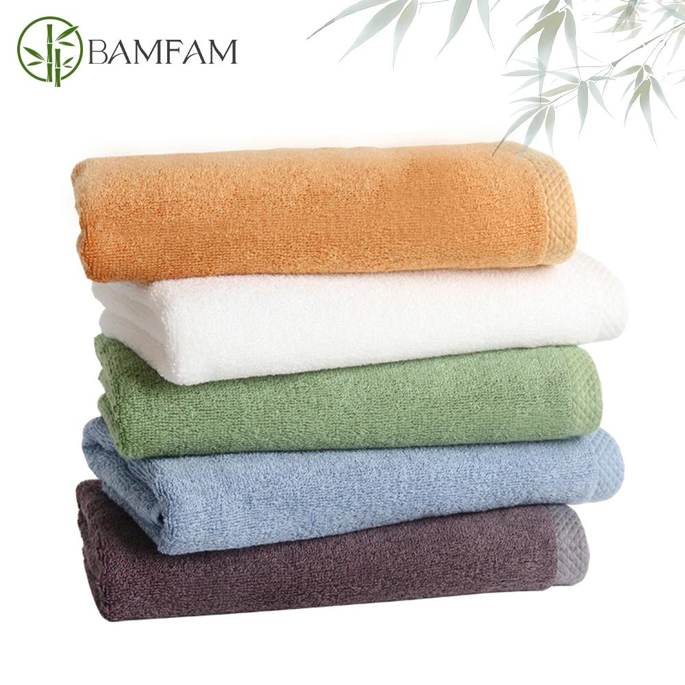 100% Bamboo Fiber Face & Bath Towel – Ultra Soft Thick Absorbent Bathroom Towel