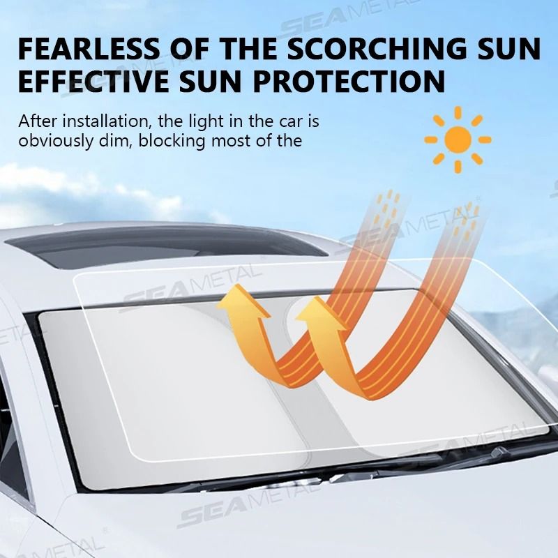 Seametal Car Windshield Sun Shade Cover Reflective UV Protector
