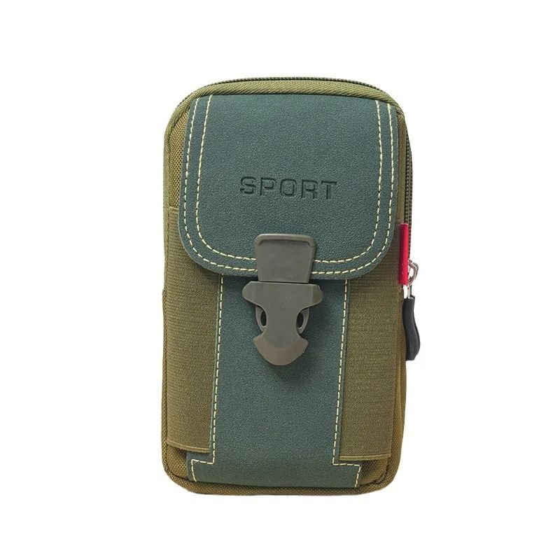 PU Leather Mens Belt Bag Travel Waist Pack with Phone Pouch