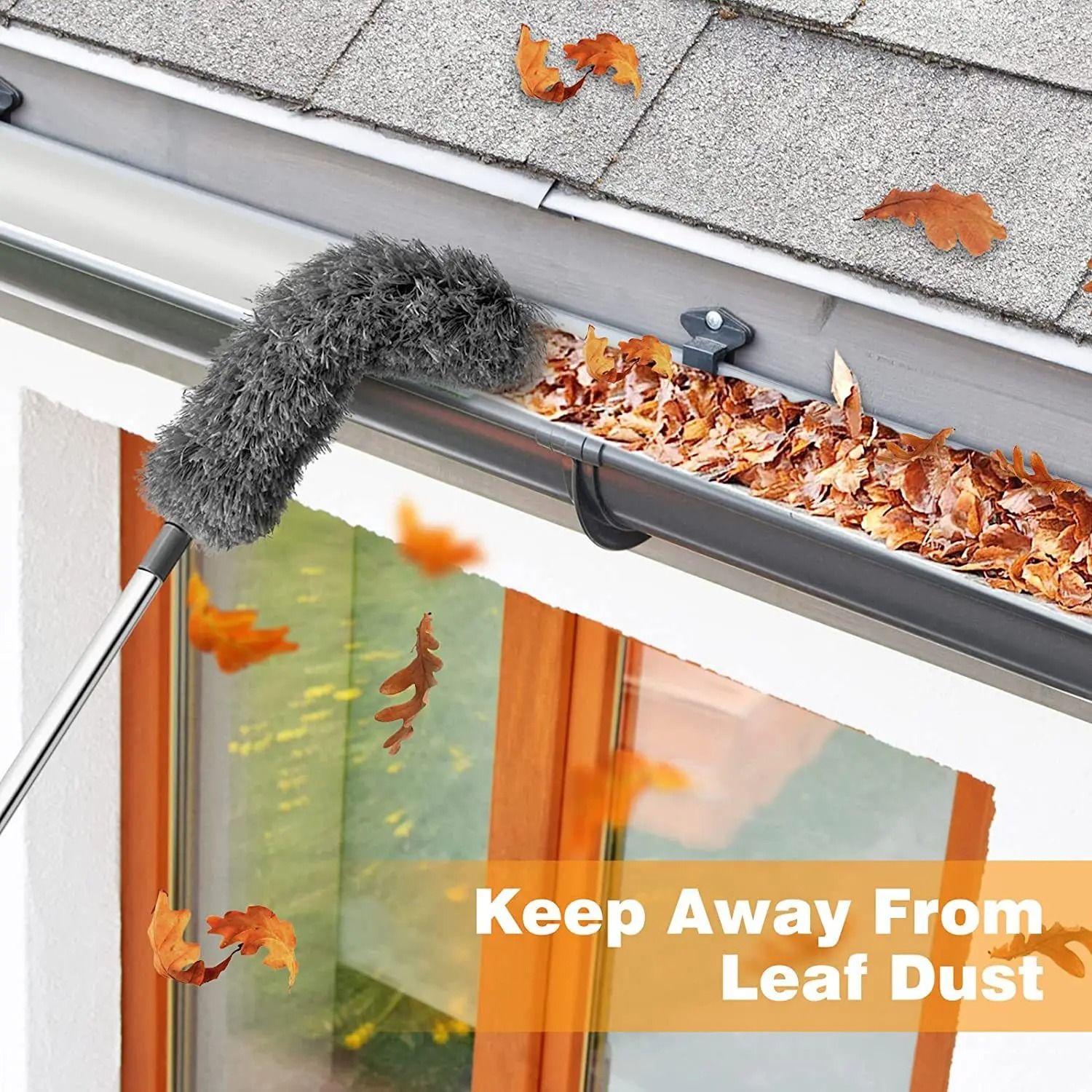 Gutter & Roof Cleaning Brush with Telescopic Rod