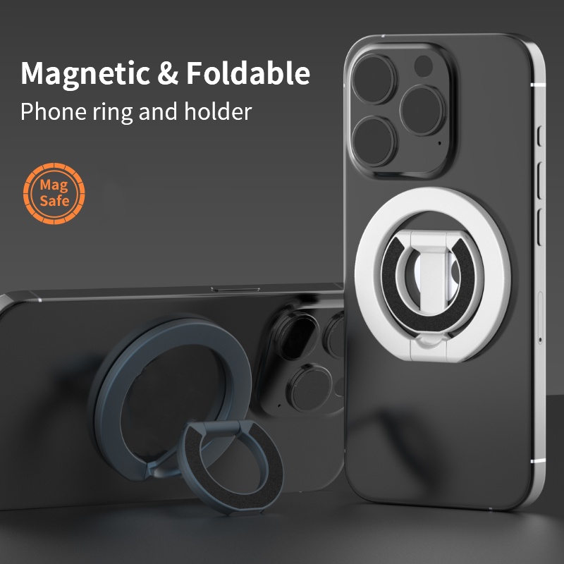 Magnetic Phone Ring Holder, Double Sided Portable Folding Stand, Cellphone Support Bracket Grip, Phone Accessories