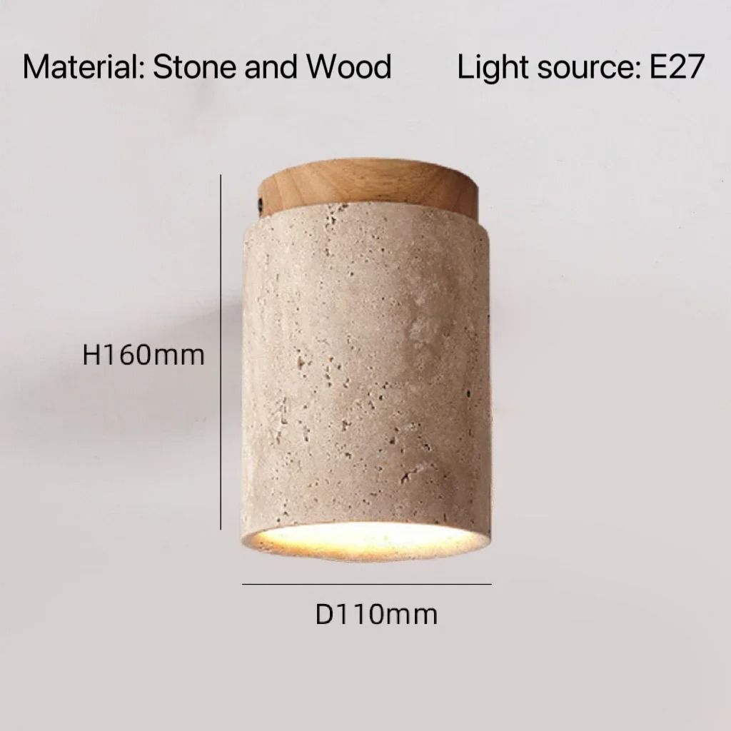 Modern Travertine Ceiling Lamp