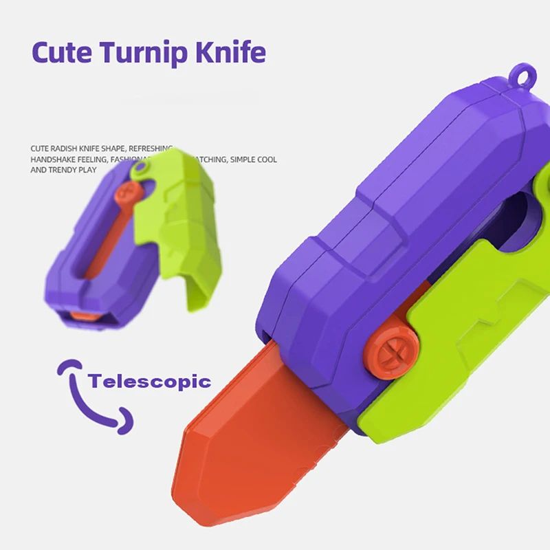 Carrot Fidget Toy Gravity Flip Stress Relief Desk Toy Novelty Gift