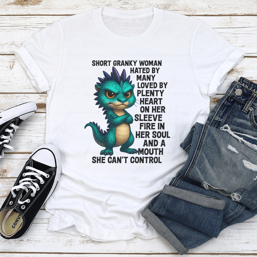 Short Granky Woman Hated By Many Loved By Plenty Heart Tee