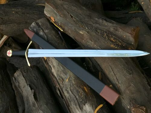 Templar Knight Sword with 440/c Stainless Steel and Mirror Polish-A Dashing Christmas Present - Symbol of Valor from UV