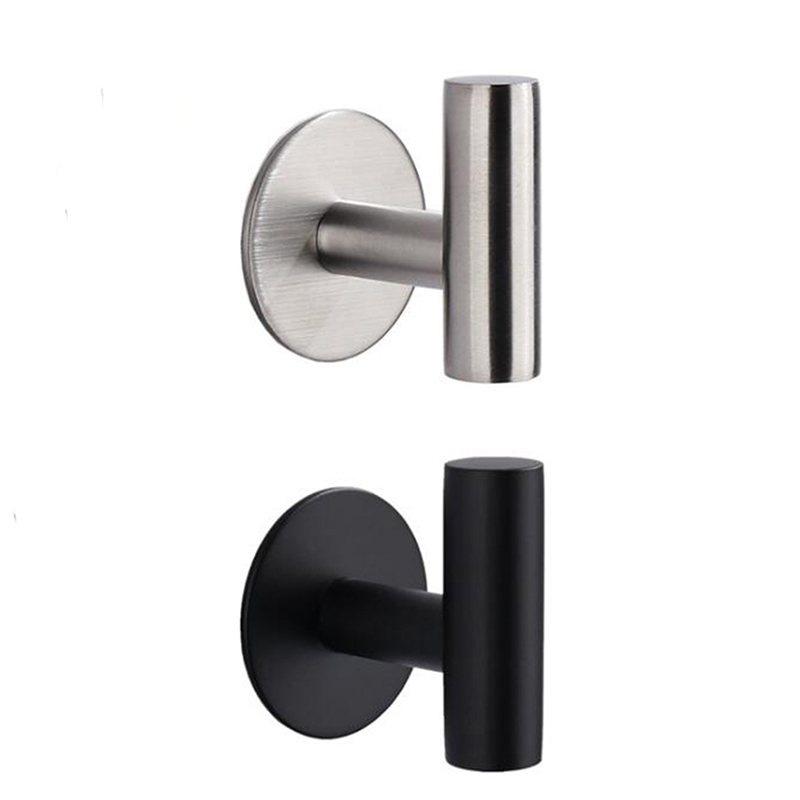 Aluminum Alloy Coat Hook Hangers, Self Adhesive Towel Rack, Rustproof Wall Hooks for Kitchen and Bathroom