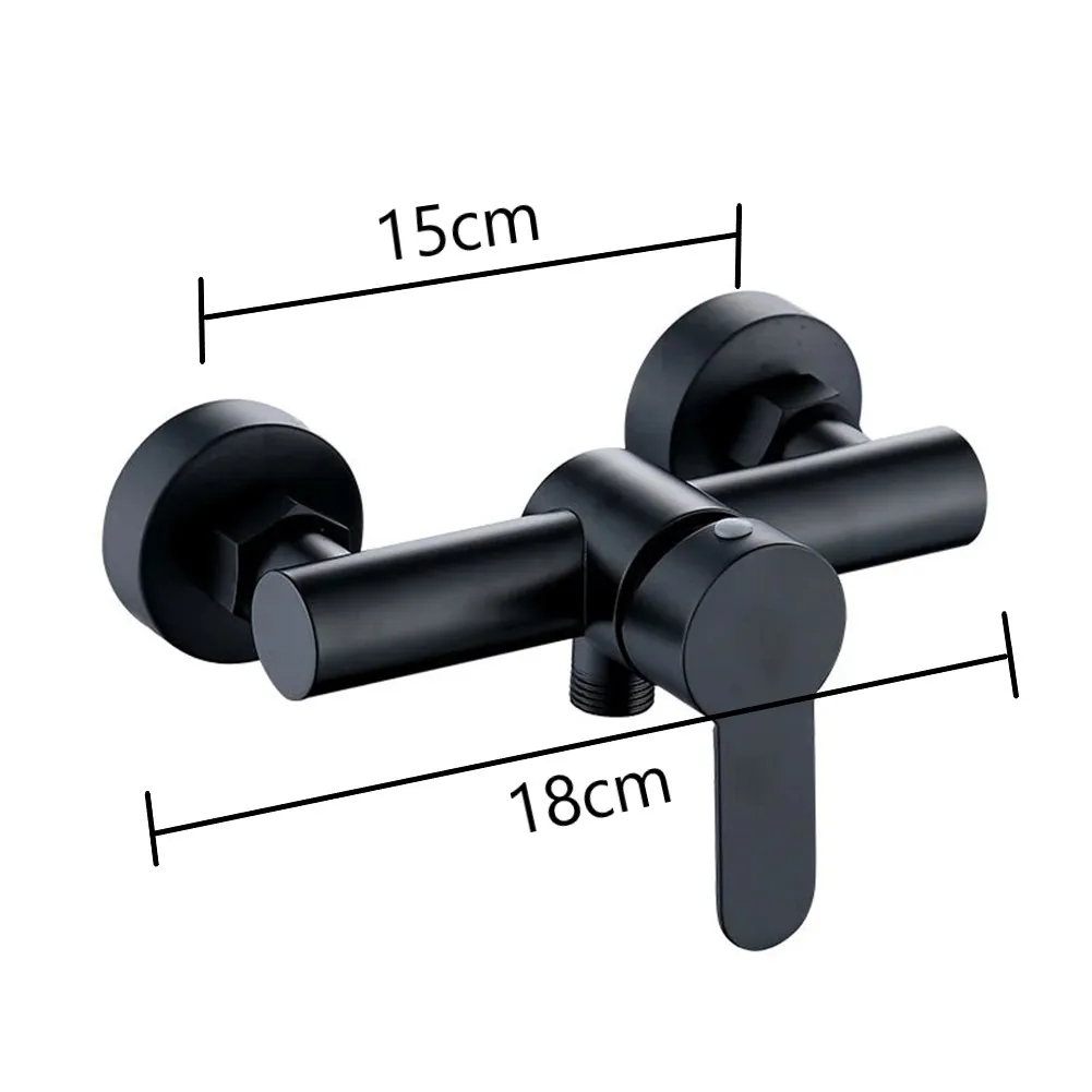 Stainless Steel Wall Mounted Triple Tub Faucet, Hot and Cold Water Mixing Valve for Bathroom