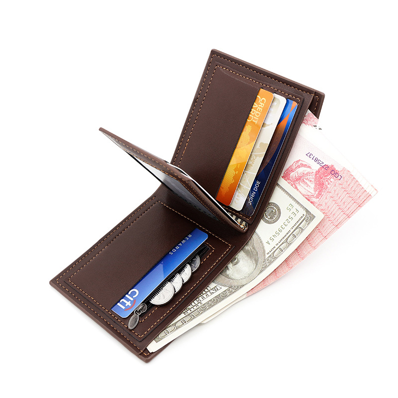 Slim Men's Wallet, Luxury Coin Pocket Zipper, Retro Frosted Card Holder, High Quality Male Purses