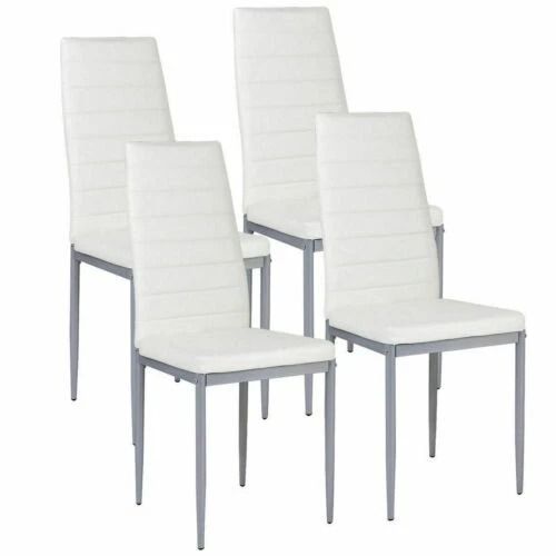 Dining Set with Modern Kitchen Table Set and Leather Dining Chairs