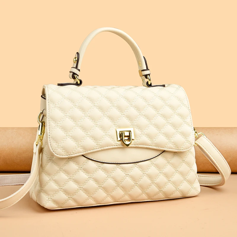 Luxury Leather Crossbody Shoulder Bag Multi Layer Pockets for Stylish Organization