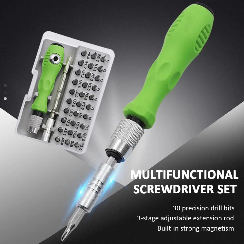 Multifunctional Screwdriver Set with Magnetic Bits Complete Repair Tool for Phones, Watches, and PCs