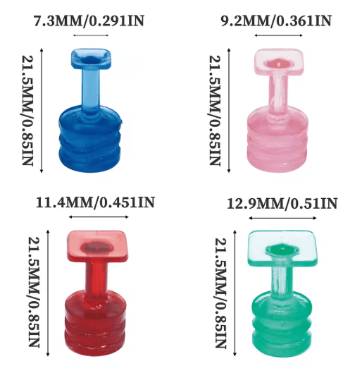 Car Dent Glue Pulling Tabs Set 10PCS Paintless Dent Repair Puller Tabs 7 to 12.9mm