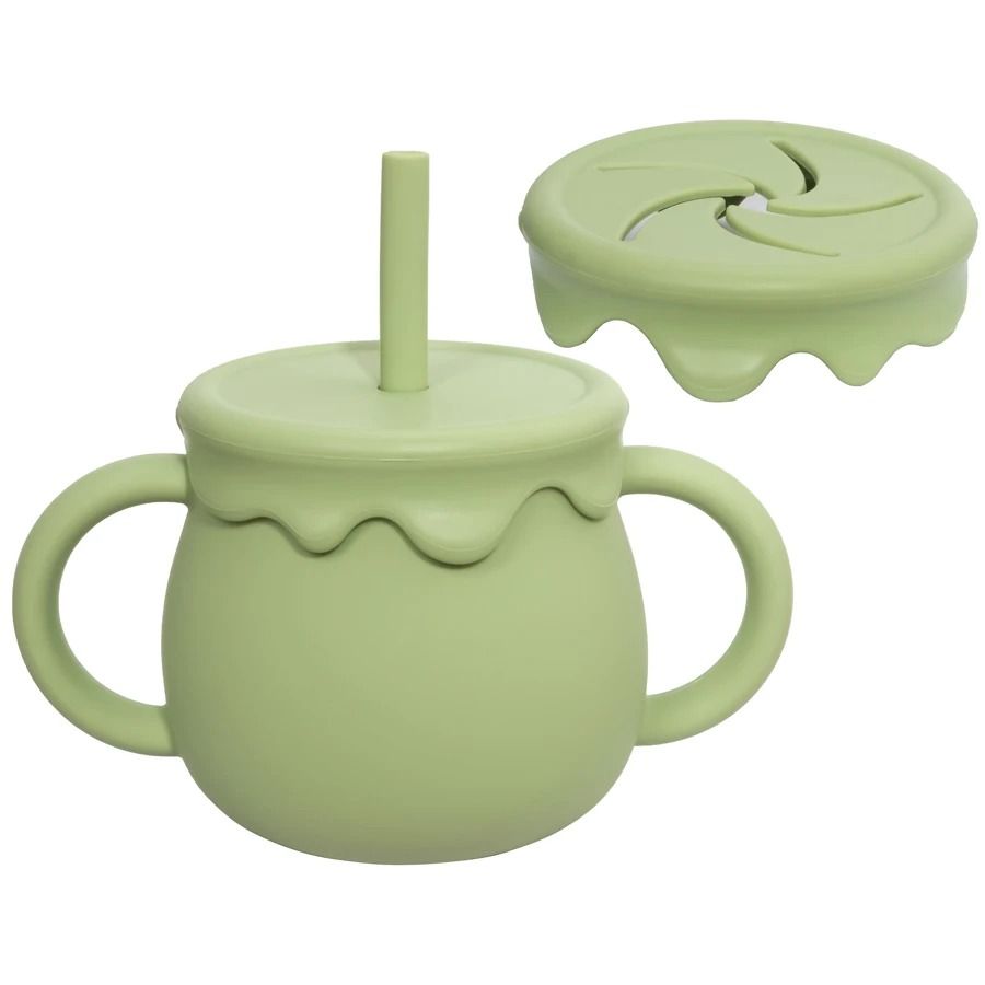 Bloom-Sip 2-in-1 Silicone Snack & Sippy Cup