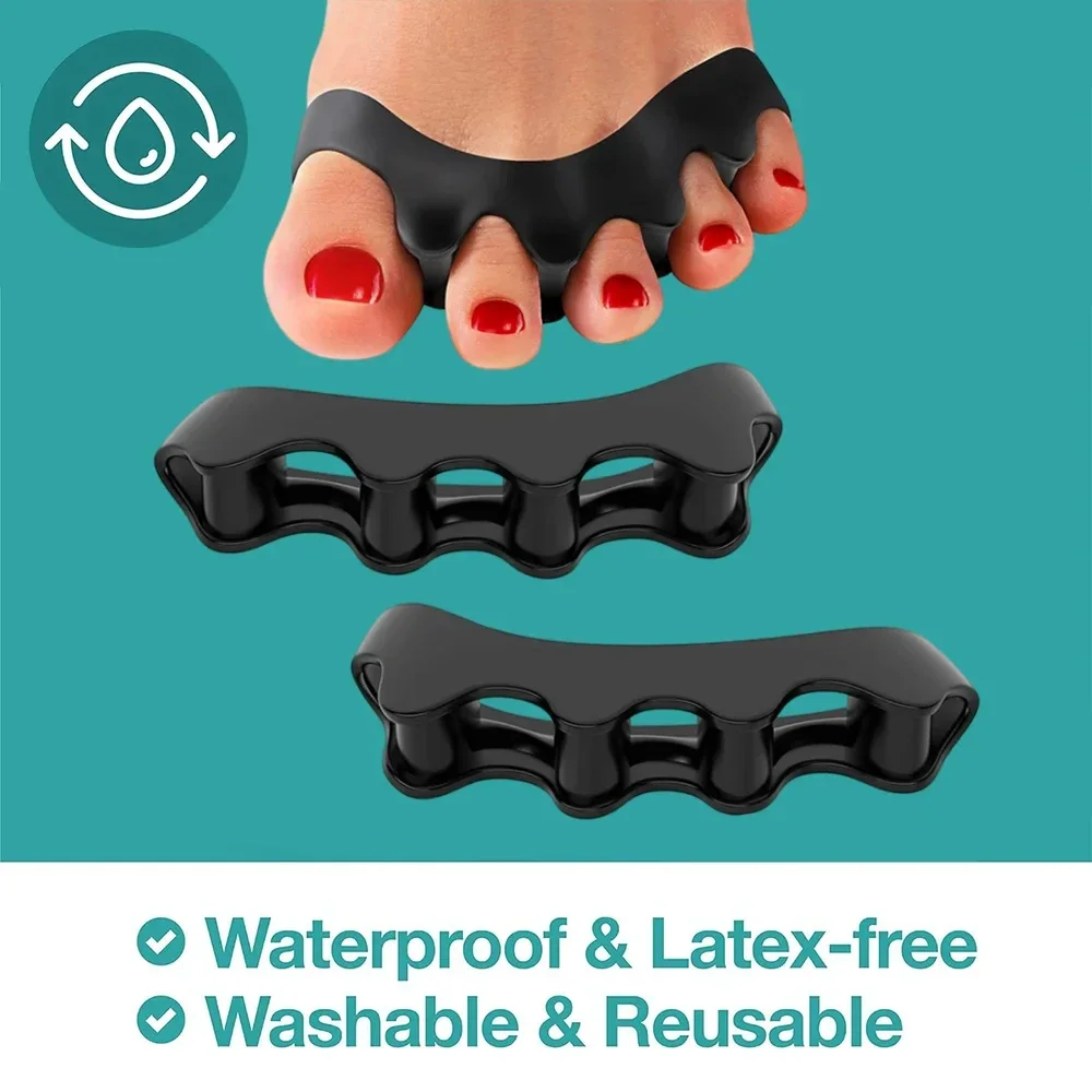 Silicone Toe Separator Bunion Corrector, Soft Hammer Toe Straightener & Toe Alignment Foot Care Tool forPain Relief